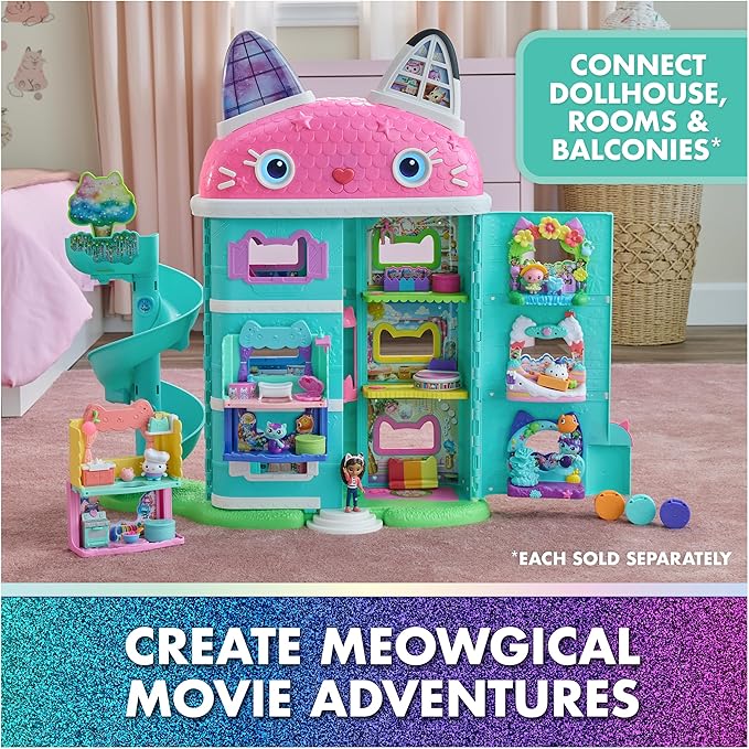 DreamWorks GABBY'S Dollhouse The Movie, Cat-Venture Crew Pack, 11-Piece Toy Figure Set with Accessories, Kids Toys for Girls & Boys Ages 3 and Up