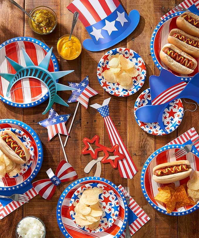 American Greetings Memorial Day Party Supplies, Paper Dinner Plates (36-Count)