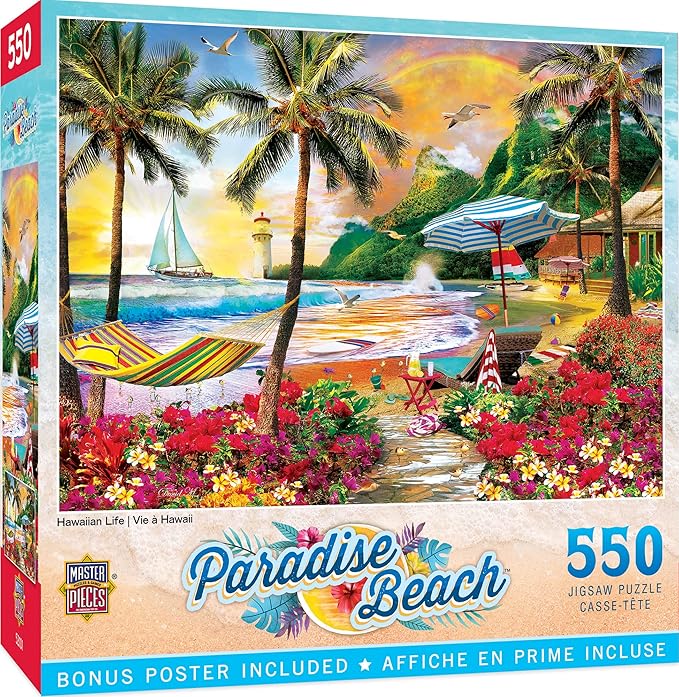Masterpieces 550 Piece Jigsaw Puzzle For Adults and Family - Hawaiian Life - 18"x24"