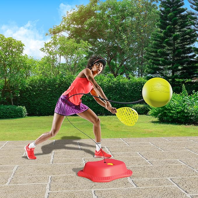 Swingball All Surface Tetherball Tennis Set – Portable Outdoor Game for Kids & Adults – Includes Paddles & Ball – Backyard, Lawn, or Park Active Play – Family Fun, Easy Setup & Storage