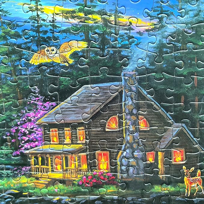 Artist Bridget Voth - 500 piece Puzzles for Adults Clearance - Jigsaw Puzzles - Lakeside Evening