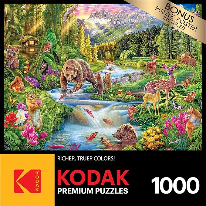 RoseArt - Kodak Premium - Wild Frontier - 1000 Piece Jigsaw Puzzle for Adults