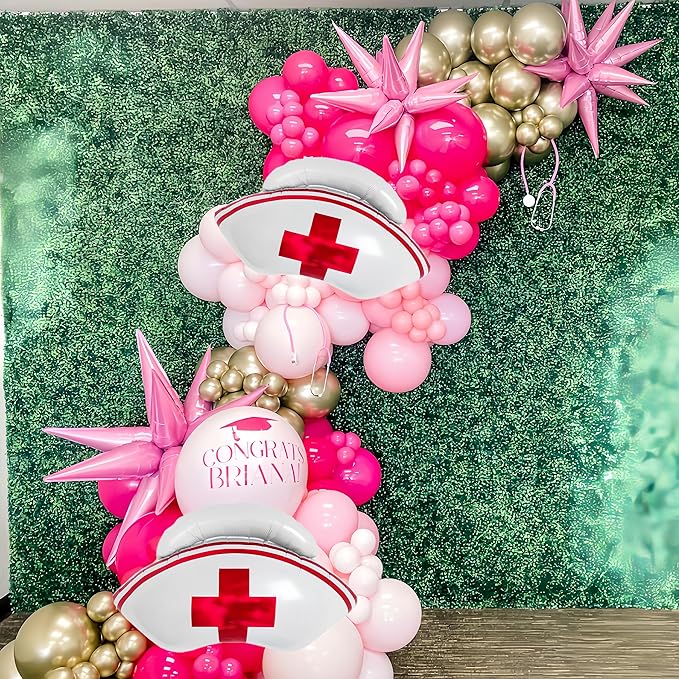 2Pcs Nurse Cap Balloons/Nurse Party Decorations/Nurse Graduation Decorations/Nursing Graduation Party Supplies/Nursing School Graduation Party Decorations/Nurse Balloons