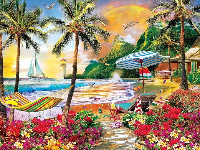 Masterpieces 550 Piece Jigsaw Puzzle For Adults and Family - Hawaiian Life - 18"x24"