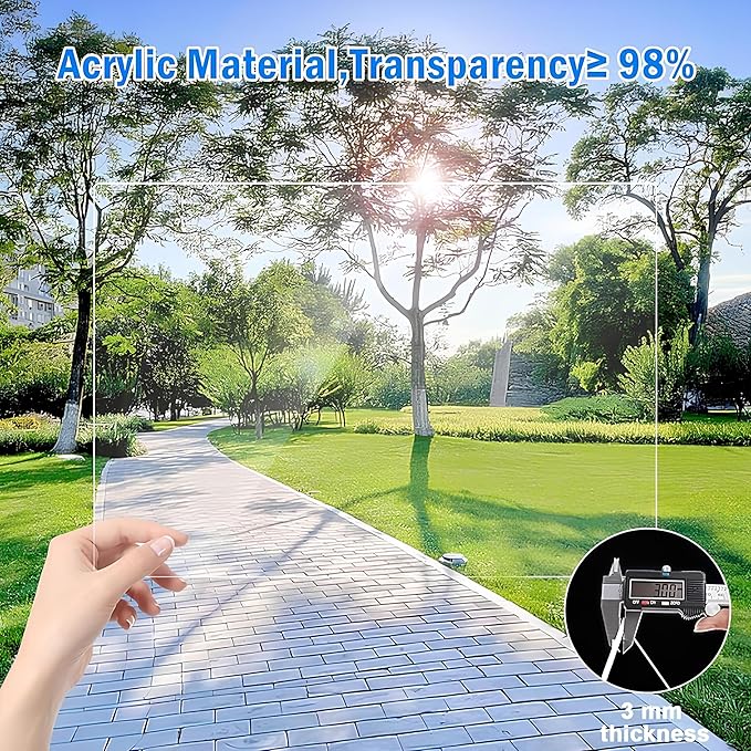 Non-Flimsy Acrylic Display Box – A Large, Thick, Truly Sturdy 22x28x26in(Length x Width x Height) Crystal-Clear Display Case, Securely Fixed with Nut Pins, No Push-in Slots Required